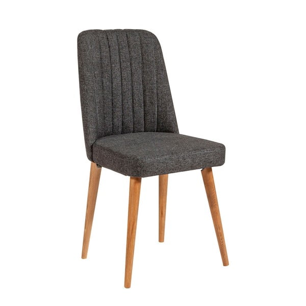 Antracytowe aksamitne krzesło Stormi Sandalye – Kalune Design