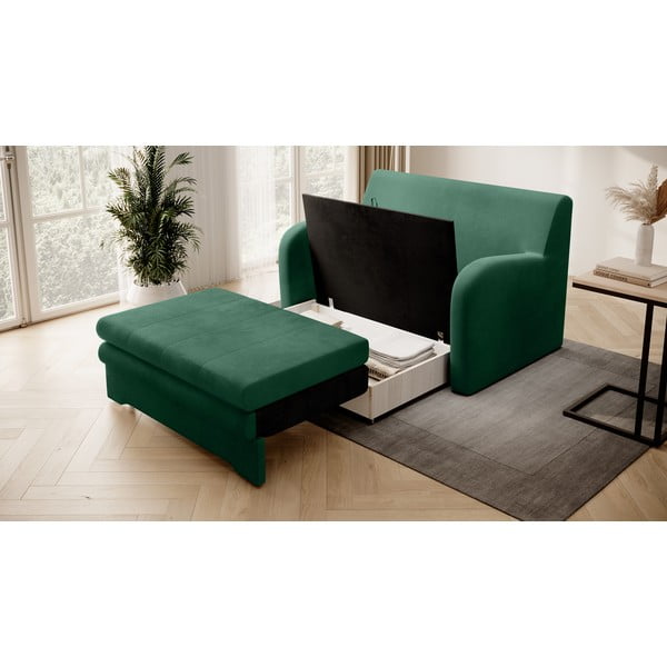 Zielona aksamitna rozkładana sofa 130 cm Ario – ELTAP-image-3
