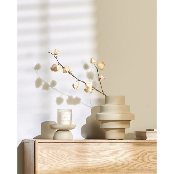 Beżowy stalowy wazon (wysokość 23 cm) Velia – Kave Home-image-2