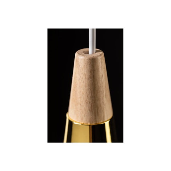 Szara lampa wisząca z drewniano-metalowym kloszem Skandi – GTV-image-3