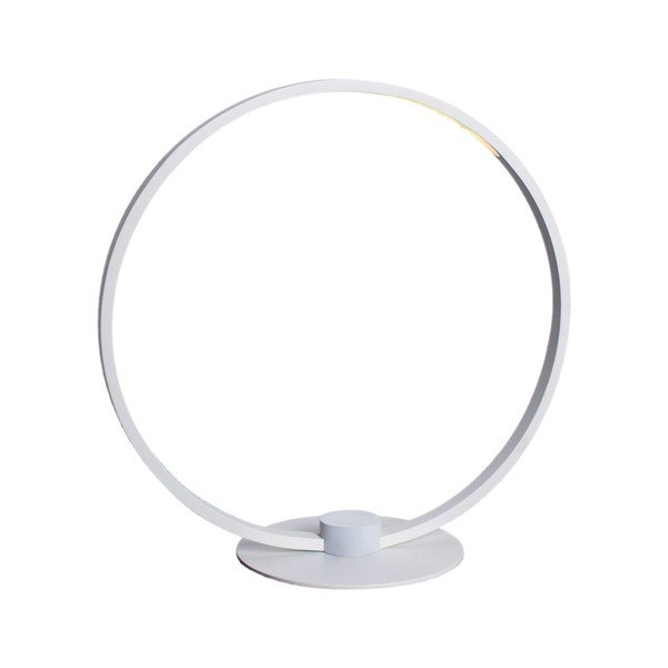 Biała owalna lampa stołowa SULION Framed-image-1