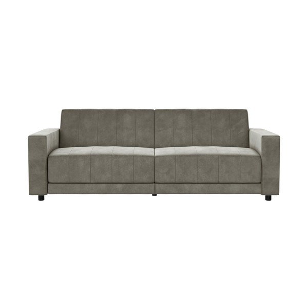 Szarobrązowa aksamitna częściowo rozkładana/rozkładana sofa 225 cm Allie II – Støraa