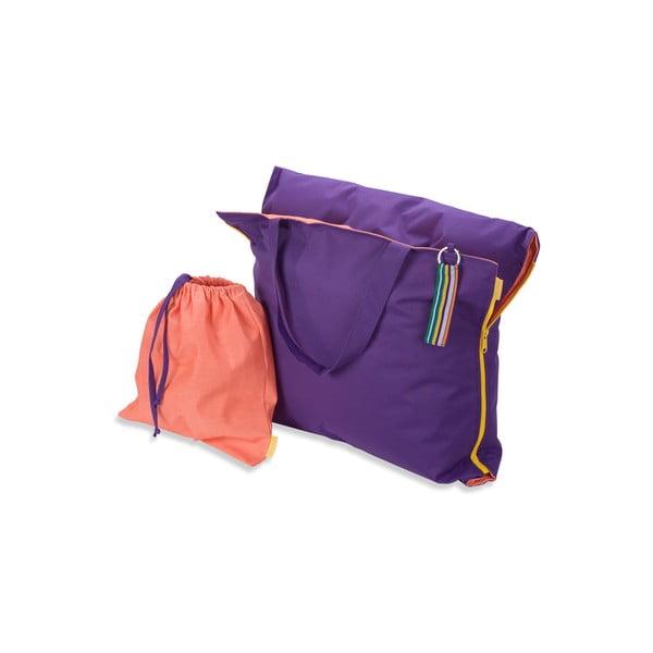 Przenośny leżak + torba Hhooboz 150x62 cm, fioletowy