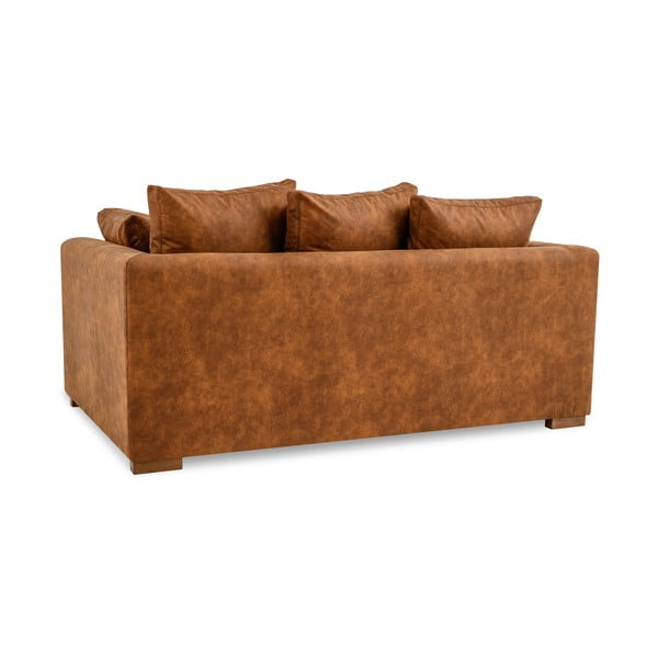 Koniakowa sofa z imitacji skóry 175 cm Hamburg – Scandic-image-3