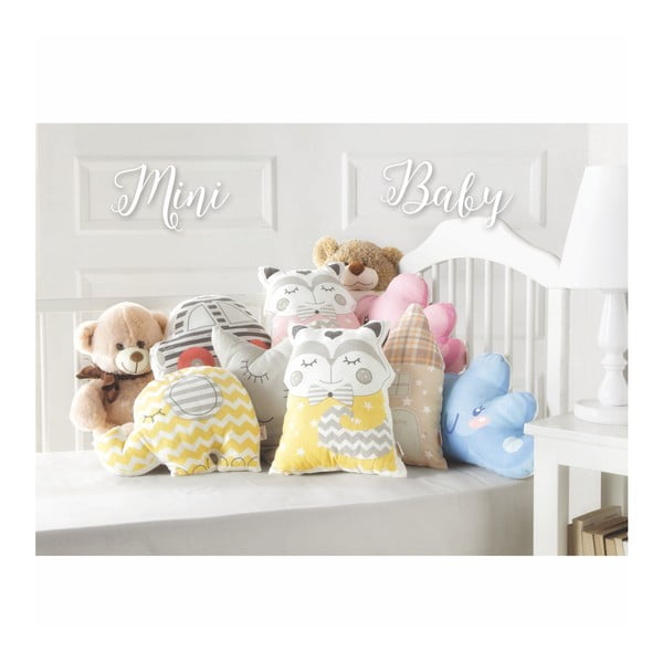 Różowa poduszka dziecięca z domieszką bawełny Mike & Co. NEW YORK Pillow Toy Hurro, 21x40 cm-image-1