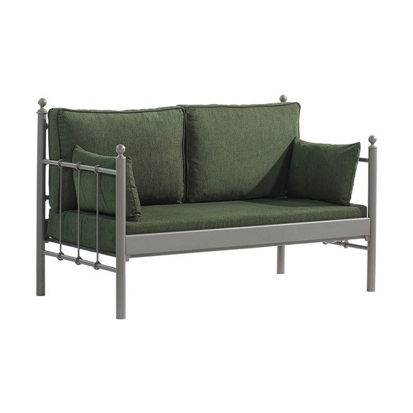 Zielona metalowa sofa ogrodowa Lalas – Floriane Garden
