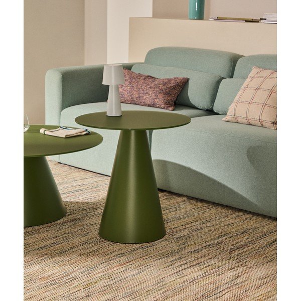 Okrągły stolik ze szklanym blatem ø 50 cm Wilshire – Kave Home-image-1