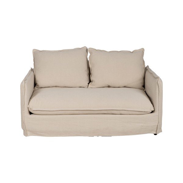 Kremowa lniana sofa 160 cm – Ixia