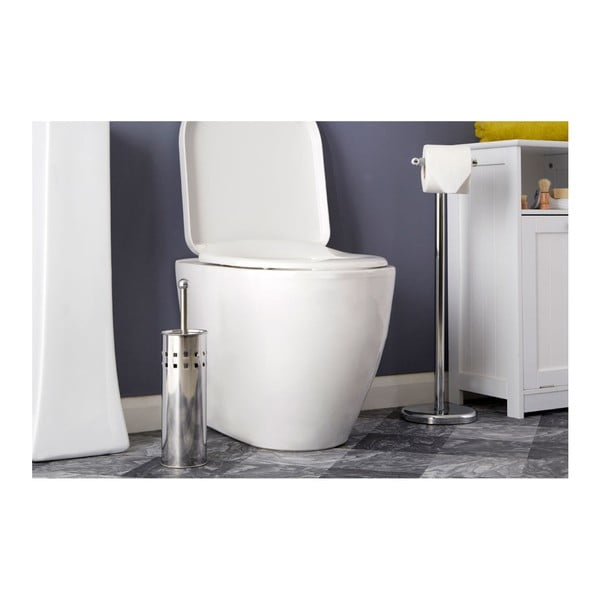 Szczotka do WC ze stali nierdzewnej w kolorze matowego srebra Indy – Premier Housewares-image-1