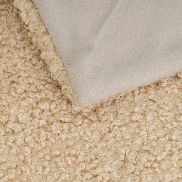 Beżowy koc z materiału sherpa 130x160 cm Sherpa – Casa Selección-image-1