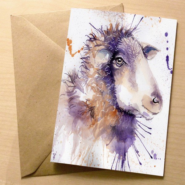 Kartka okolicznościowa Wraptious Splatter Sheep