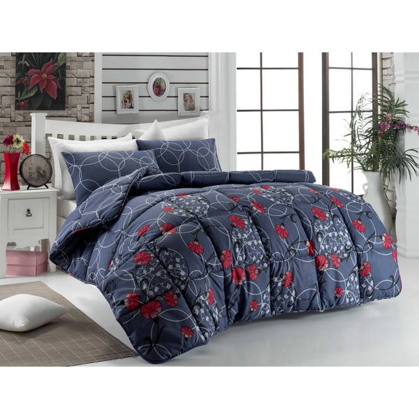 Narzuta pikowana na łóżko dwuosobowe Seval Dark Blue, 195x215 cm