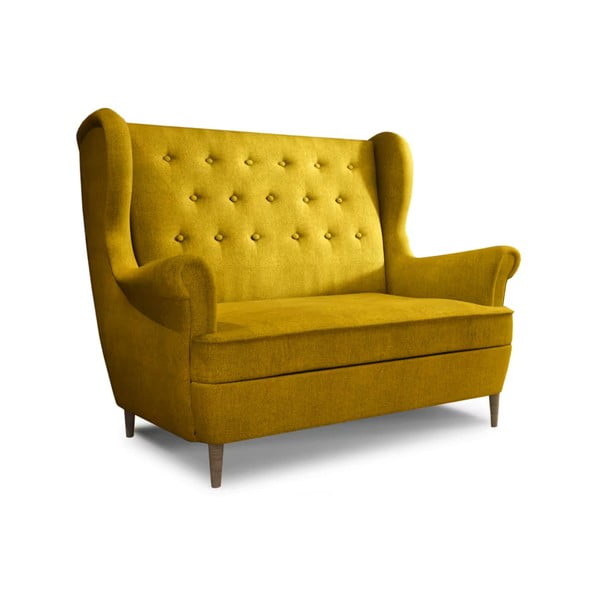 Żółta sofa 150 cm Aros – ELTAP