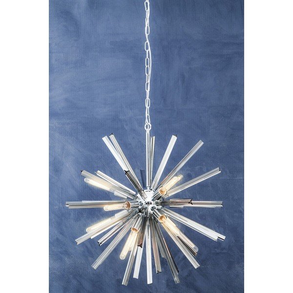 Metalowa lampa wisząca ze szklanym kloszem ø 75 cm Karlo – Premier Housewares-image-3