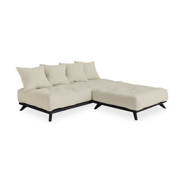 Sofa z beżowym obiciem Karup Design Senza Black/Beige-image-3