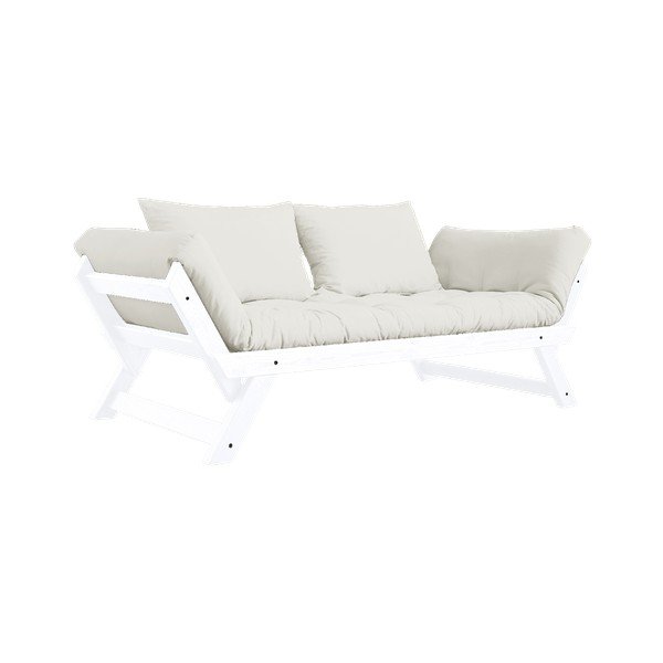 Sofa rozkładana z jasnobeżowym pokryciem Karup Design Bebop White/Natural-image-3