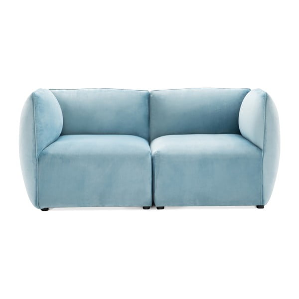 Jasnoniebieska 2-osobowa sofa modułowa Vivonita Velvet Cube