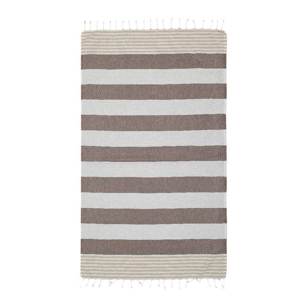 Ręcznik hammam Ellis Beige/Beige, 100x180 cm