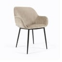 Beżowy tapicerowany fotel jadalniany Konna – Kave Home