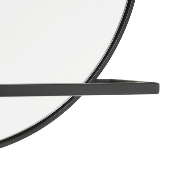 Lustro ścienne z półką ø 50 cm – Ixia-image-1