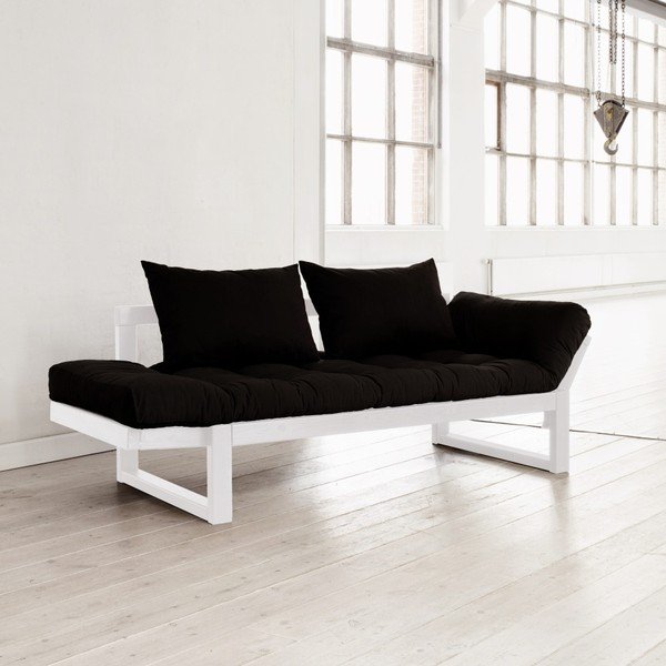 Sofa rozkładana Karup Edge White/Black-image-1