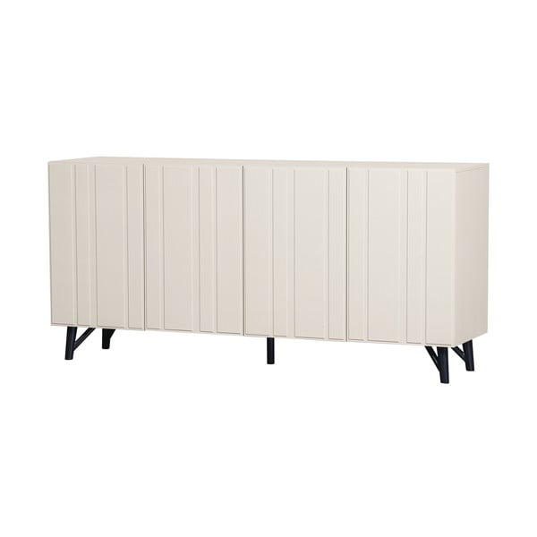 Kremowa niska komoda z litego drewna sosnowego 181x85 cm Miller – WOOOD-image-2