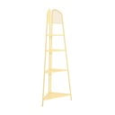 Żółta metalowa półka narożna na balkon Garden Pleasure MWH, wys. 180 cm