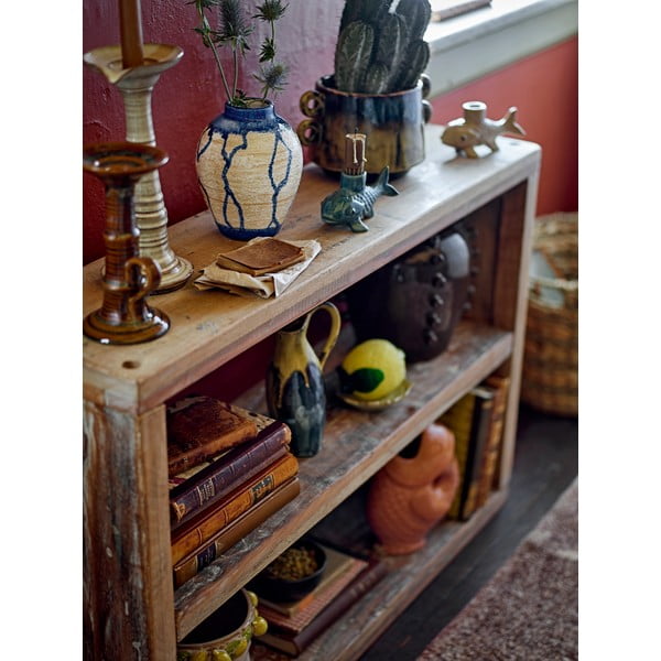 Niebiesko-kremowy kamionkowy wazon (wysokość 16 cm) Avon – Bloomingville-image-2