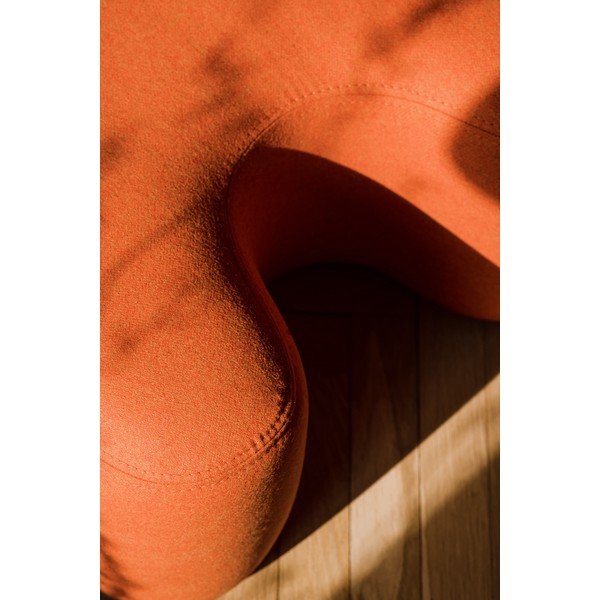 Wełniany puf w kolorze terakoty Ü – noo.ma-image-2