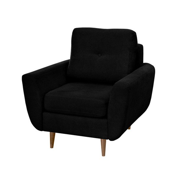 Czarny fotel z jasnymi nogami Mazzini Sofas Flower-image-1