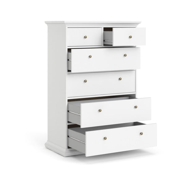 Biała wysoka komoda 96x140 cm Paris – Tvilum-image-4