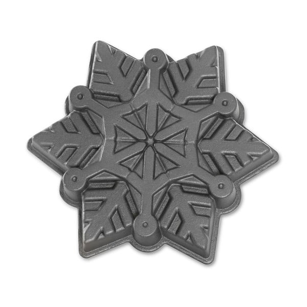 Forma do ciasta w kolorze srebra Nordic Ware Snowflake, 1,4 l