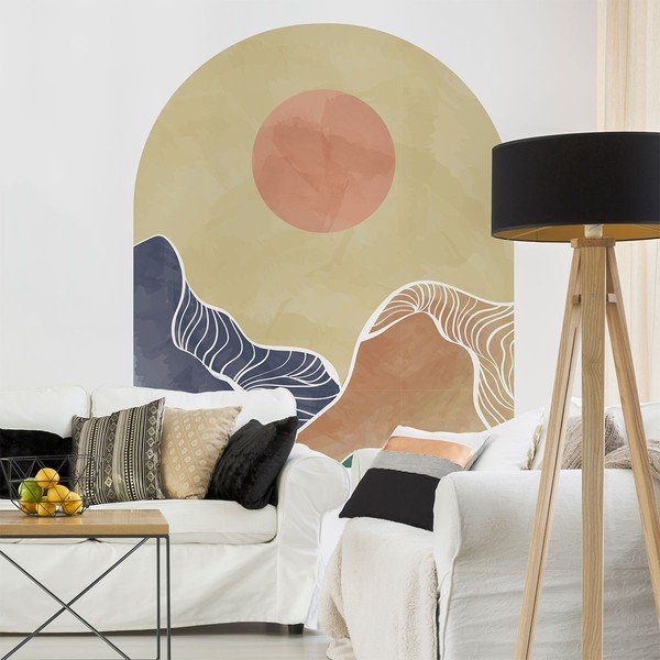 Naklejka na ścianę 120x140 cm Abstract Rising Sun Arch – Ambiance-image-1