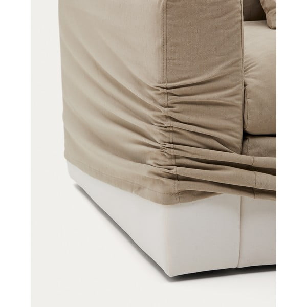 Beżowa lniana sofa 240 cm Nora – Kave Home-image-4