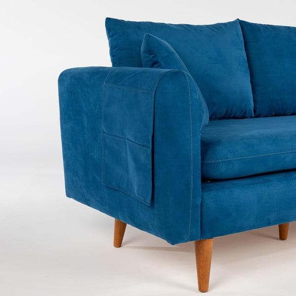 Ciemnoniebieska sofa 215 cm Sofia – Balcab Home-image-1