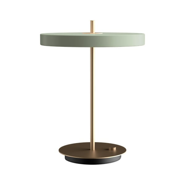Jasnozielona lampa stołowa LED ze ściemniaczem i metalowym kloszem (wysokość 41,5 cm) Asteria Table – UMAGE