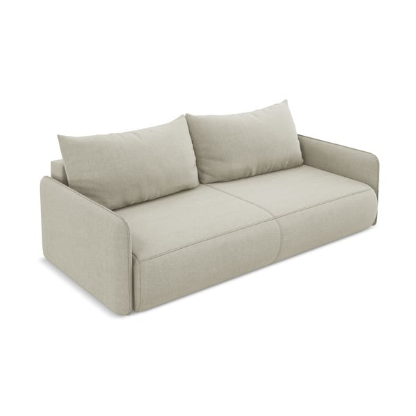 Kremowa rozkładana/ze schowkiem sofa 216 cm Nanea – Makamii-image-3