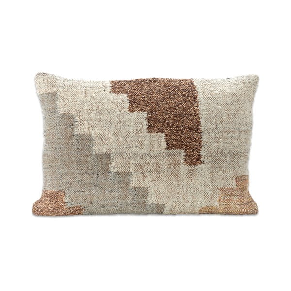 Poszewka na poduszkę z bawełny i wełny Nkuku Harti Block, 40x60 cm