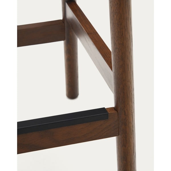 Brązowe/w naturalnym kolorze hokery zestaw 2 szt. z litego drewna dębowego (wysokość siedziska 66 cm) Yalia – Kave Home-image-3