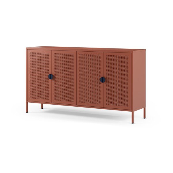 Metalowa szafka w kolorze terakoty 160x90x40 cm Sayla – Marckeric-image-3