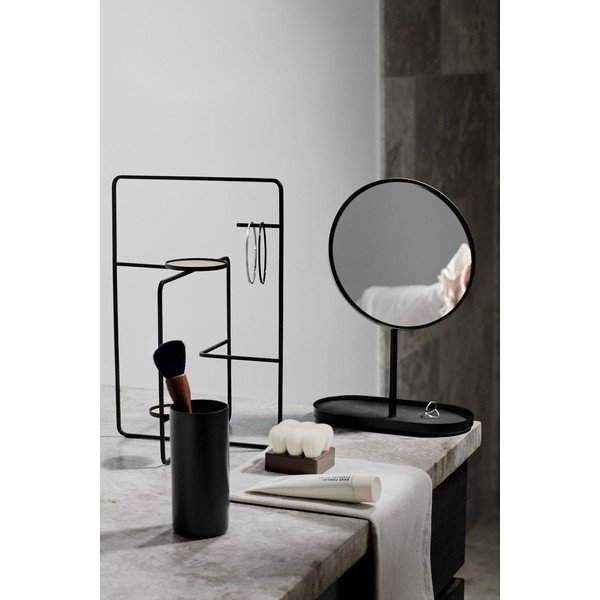 Czarne lusterko kosmetyczne Blomus, wys. 28,5 cm-image-2