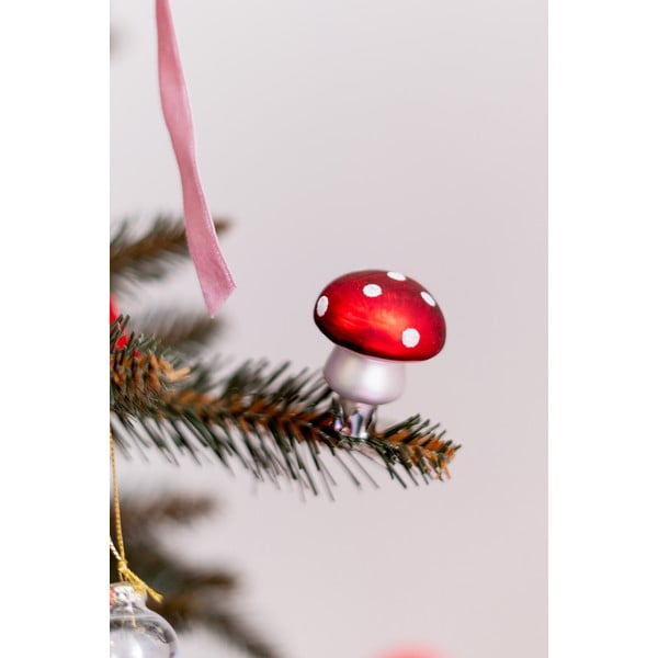 Szklane ozdoby świąteczne zestaw 4 szt. Mushroom – Sass & Belle-image-1