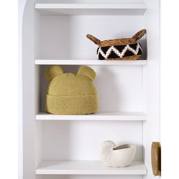 Zielona poduszka na sofę dziecięcą z materiału bouclé Teddy Pouch – Wigiwama-image-3
