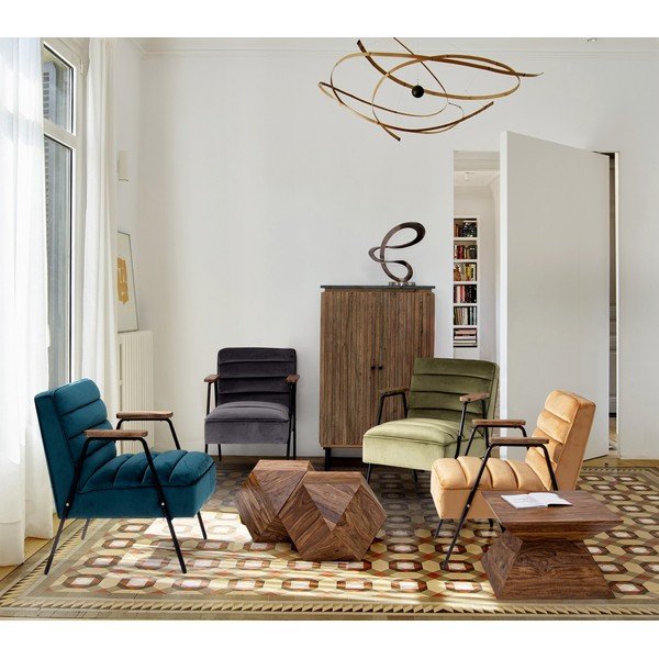 Stolik z litego drewna sheesham w ciemnym naturalnym kolorze 42x42 cm Egypt – Bizzotto-image-3