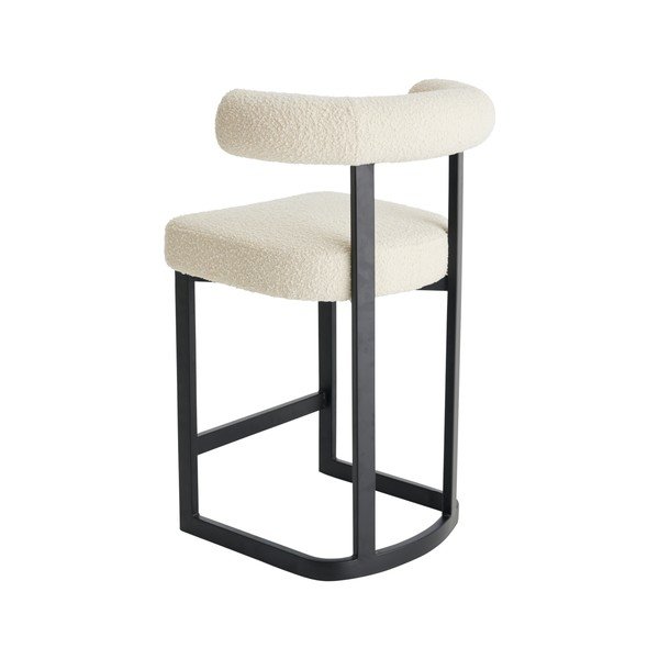 Czarno-biały tapicerowany hoker (wysokość siedziska 66 cm) Parie – Ellos Home-image-3