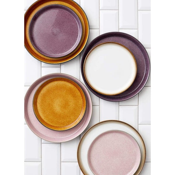 Różowy/szary kamionkowy talerz ø 27 cm Gastro Grey/Light Pink – Bitz-image-1