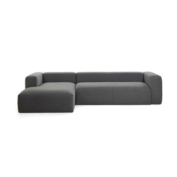 Ciemnoszary narożnik Kave Home Blok, lewy róg-image-1