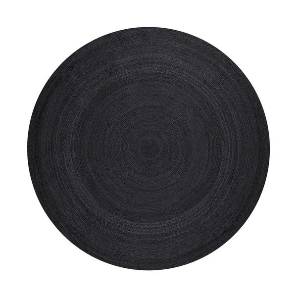 Czarny okrągły dywan z juty dwustronny/tkany ręcznie ø 200 cm Braided – Hanse Home