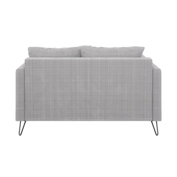Jasnoszara sofa  z tkaniny szenilowej 140 cm Freya – Ropez-image-2