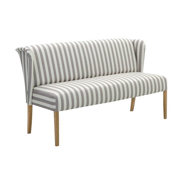 Szaro-biała tapicerowana ławka Max Winzer Hendrick-image-2